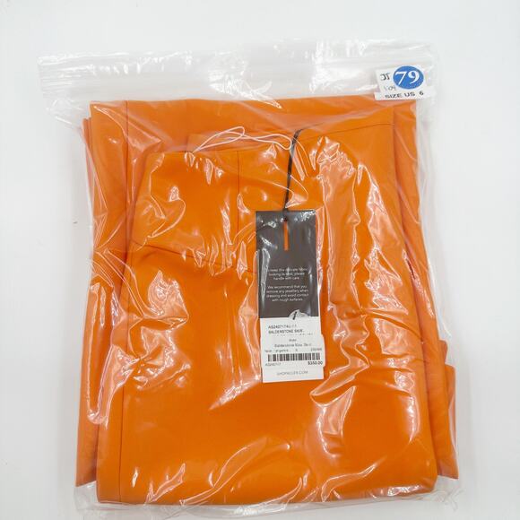 ACLER Balderstone Maxi Skirt AS2407174S-F1 Neon Tangerine Orange Scuba NEW US 6 - Picture 8 of 8